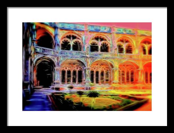 Vintage Travel Stadium Archway - Framed Print