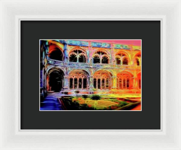 Vintage Travel Stadium Archway - Framed Print