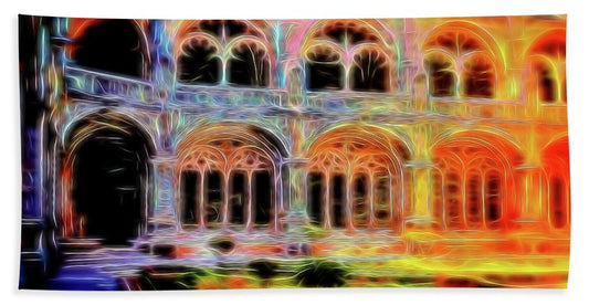 Vintage Travel Stadium Archway - Beach Towel