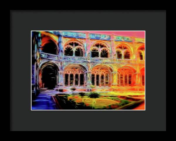 Vintage Travel Stadium Archway - Framed Print