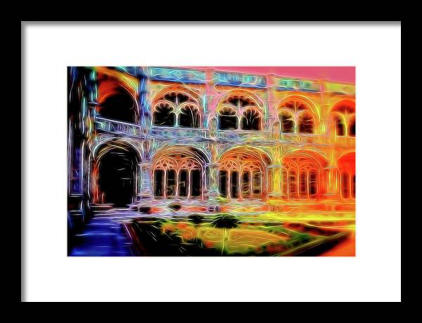 Vintage Travel Stadium Archway - Framed Print