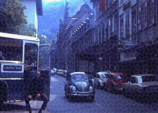 Vintage Travel Street Open Bus Door - Puzzle