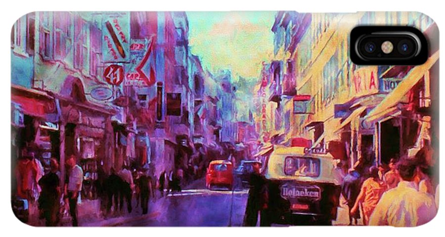 Vintage Travel Street Scene 1969 - Phone Case