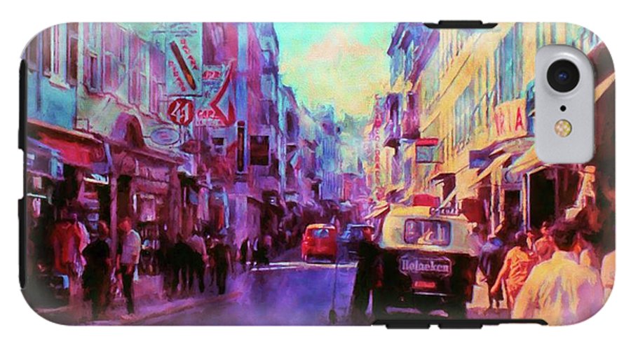 Vintage Travel Street Scene 1969 - Phone Case