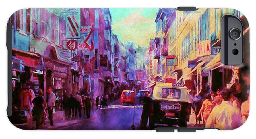 Vintage Travel Street Scene 1969 - Phone Case