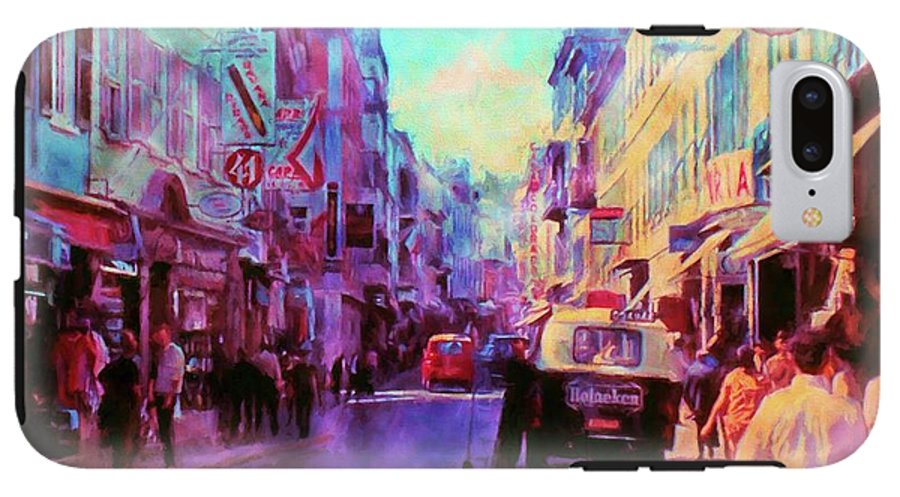 Vintage Travel Street Scene 1969 - Phone Case