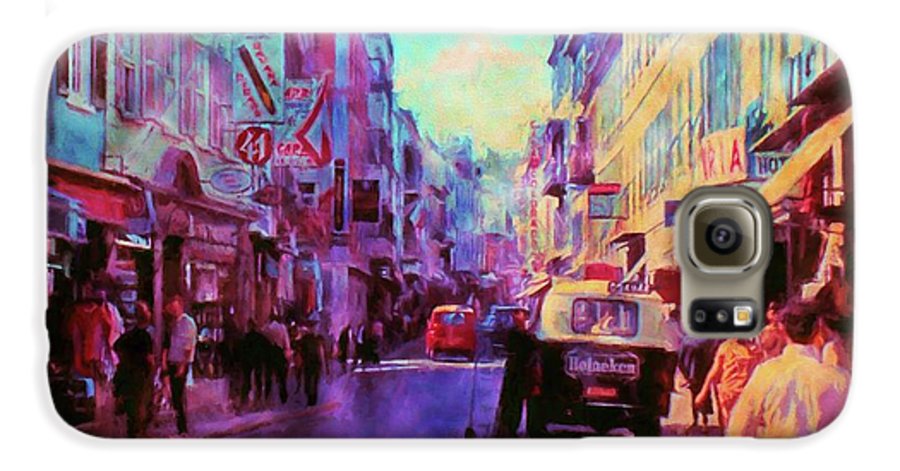 Vintage Travel Street Scene 1969 - Phone Case
