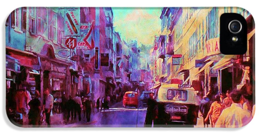 Vintage Travel Street Scene 1969 - Phone Case