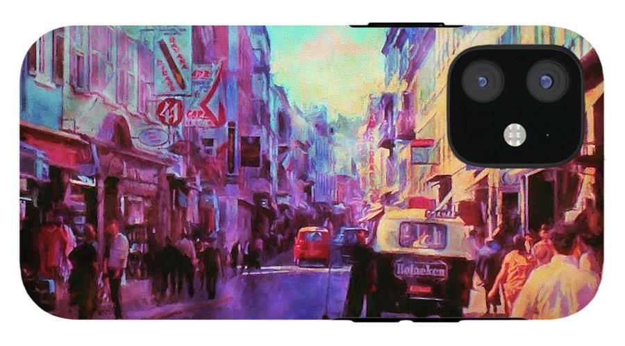 Vintage Travel Street Scene 1969 - Phone Case
