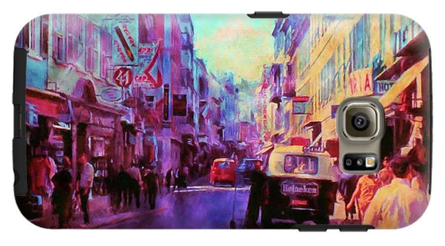 Vintage Travel Street Scene 1969 - Phone Case