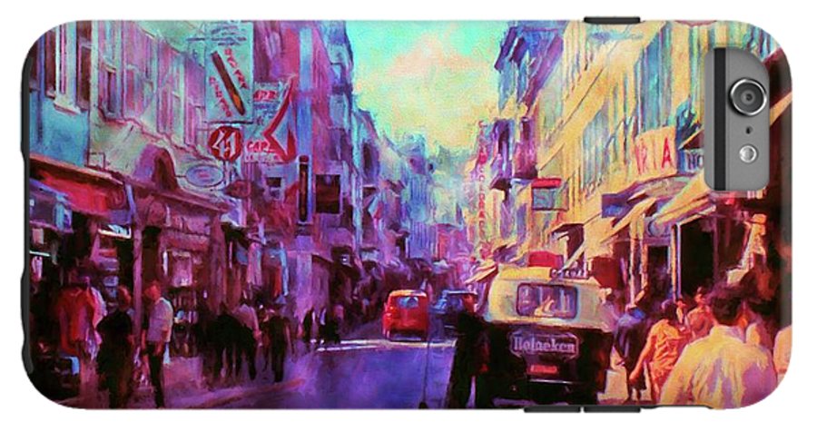 Vintage Travel Street Scene 1969 - Phone Case