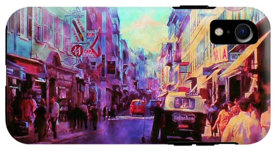 Vintage Travel Street Scene 1969 - Phone Case