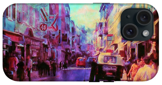 Vintage Travel Street Scene 1969 - Phone Case