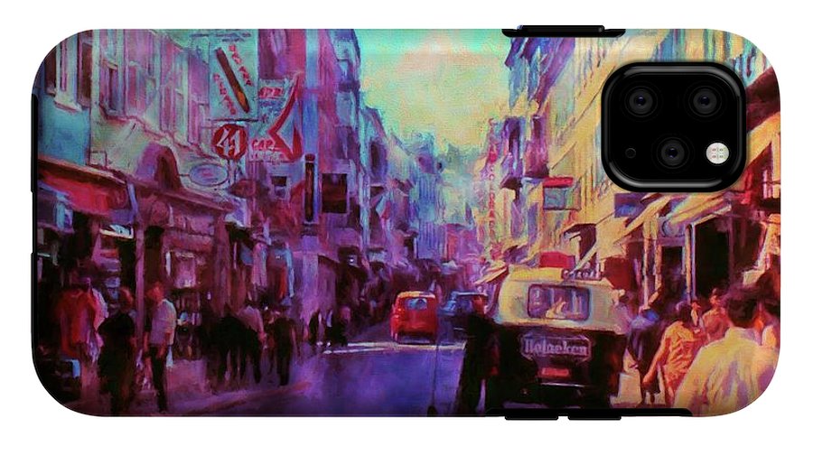 Vintage Travel Street Scene 1969 - Phone Case