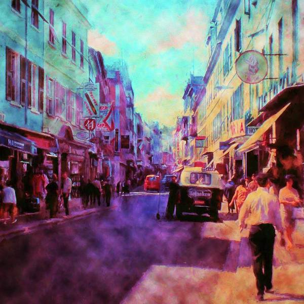 Vintage Travel Street Scene 1969 - Art Print