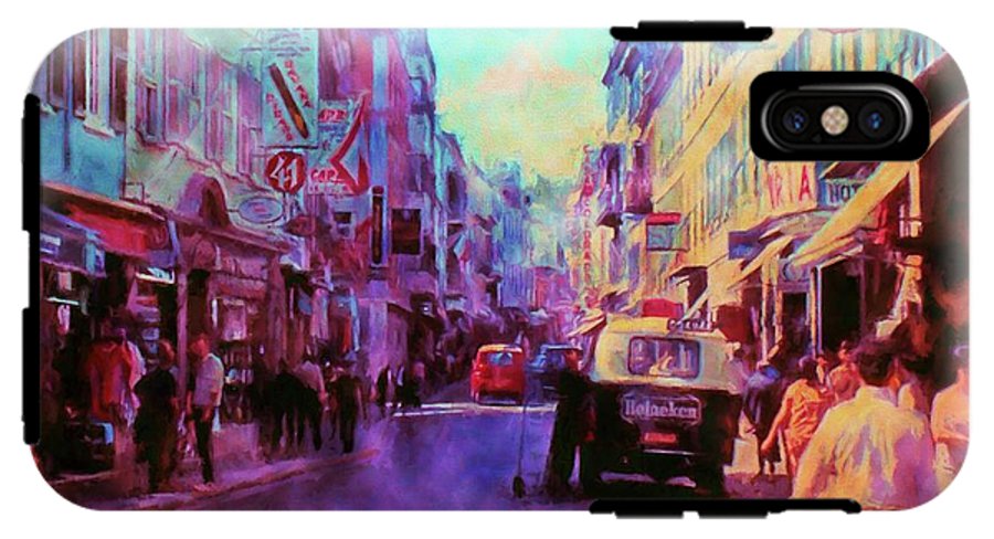 Vintage Travel Street Scene 1969 - Phone Case