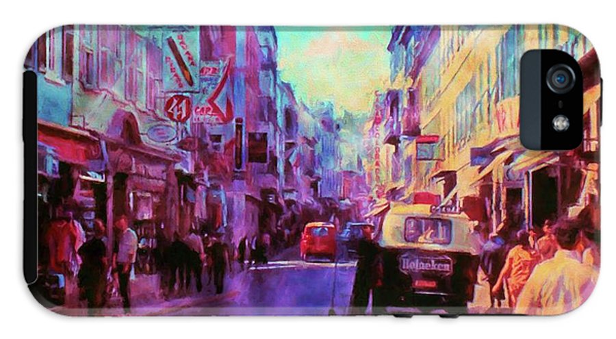 Vintage Travel Street Scene 1969 - Phone Case