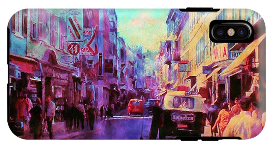 Vintage Travel Street Scene 1969 - Phone Case