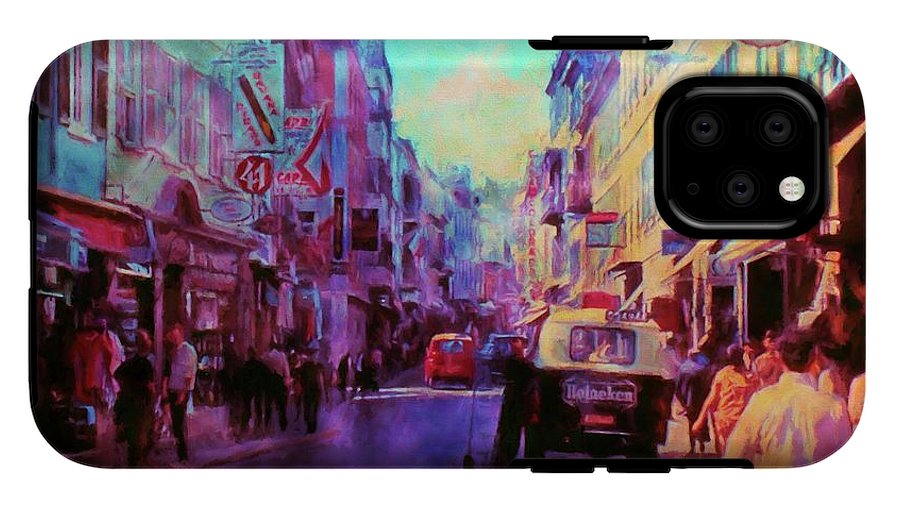 Vintage Travel Street Scene 1969 - Phone Case