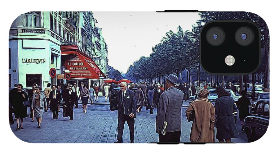 Vintage Travel Street Scene Shoppers - Phone Case