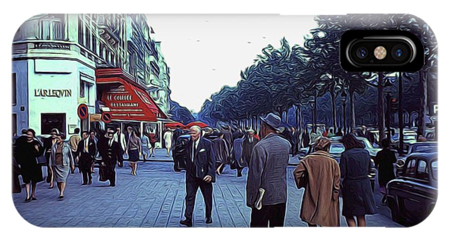 Vintage Travel Street Scene Shoppers - Phone Case