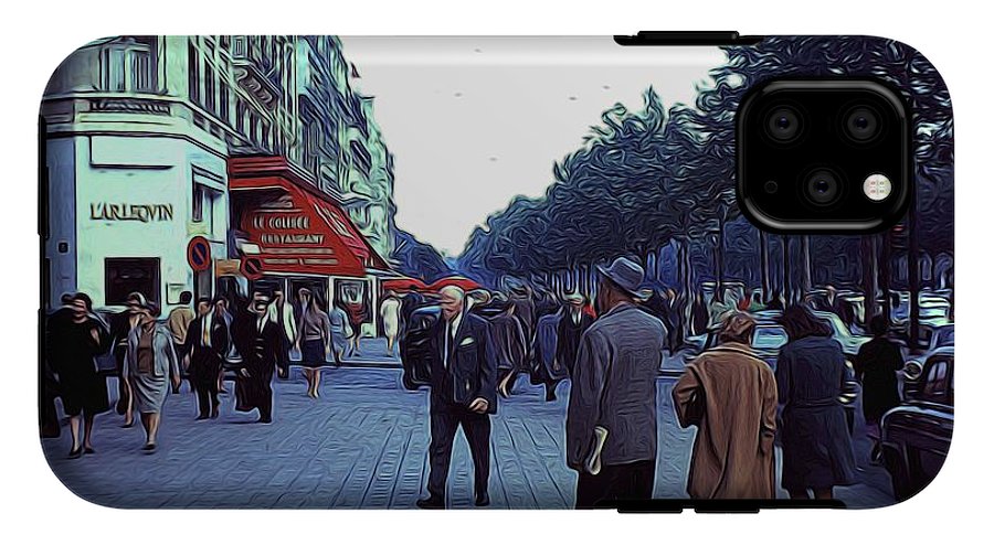 Vintage Travel Street Scene Shoppers - Phone Case