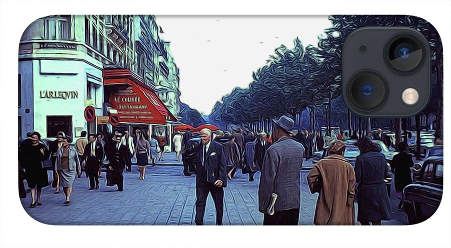Vintage Travel Street Scene Shoppers - Phone Case
