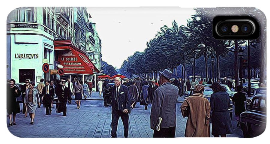 Vintage Travel Street Scene Shoppers - Phone Case