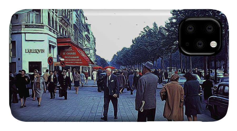 Vintage Travel Street Scene Shoppers - Phone Case
