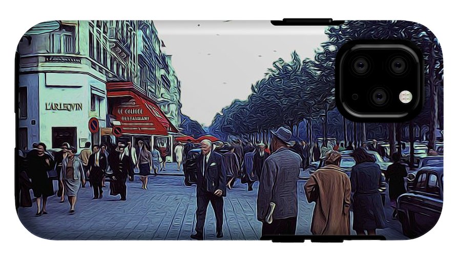 Vintage Travel Street Scene Shoppers - Phone Case