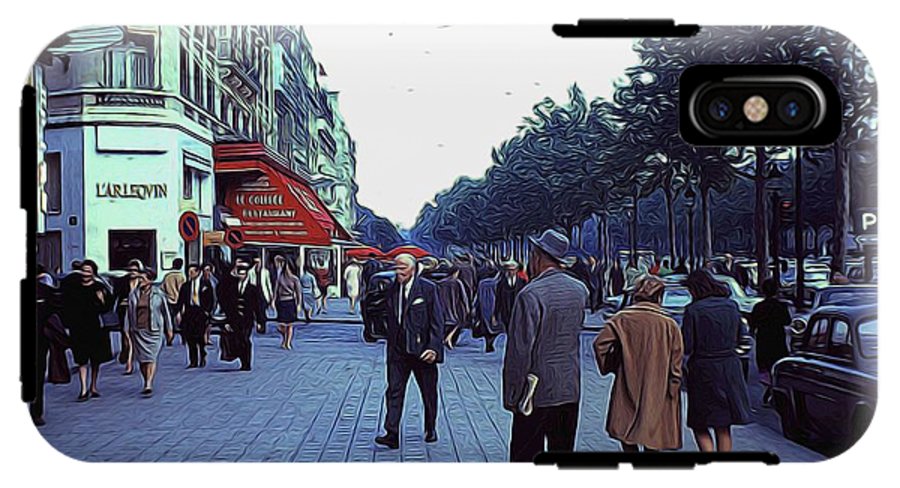 Vintage Travel Street Scene Shoppers - Phone Case
