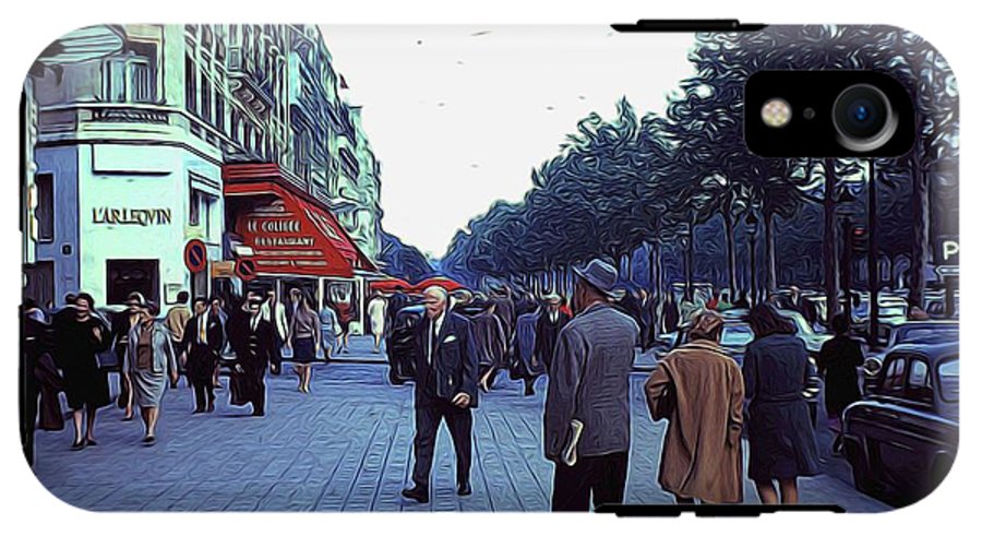Vintage Travel Street Scene Shoppers - Phone Case