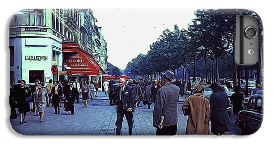 Vintage Travel Street Scene Shoppers - Phone Case