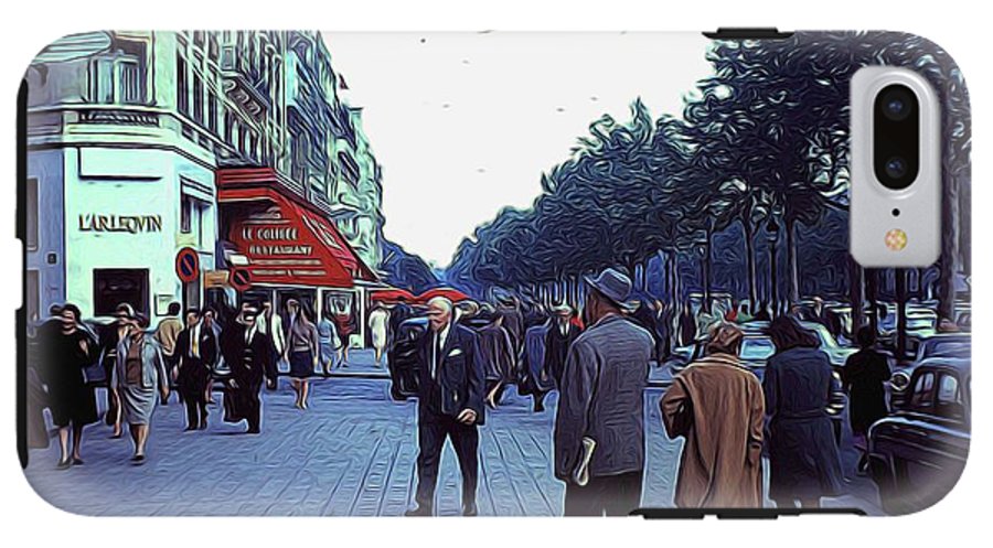 Vintage Travel Street Scene Shoppers - Phone Case