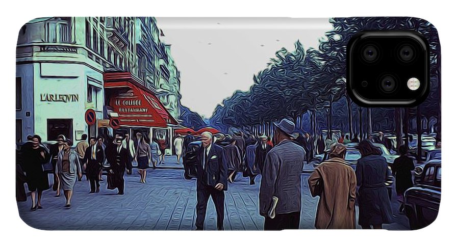 Vintage Travel Street Scene Shoppers - Phone Case