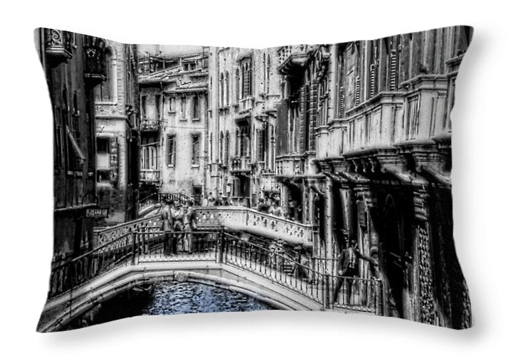 Vintage Venice Canal - Throw Pillow