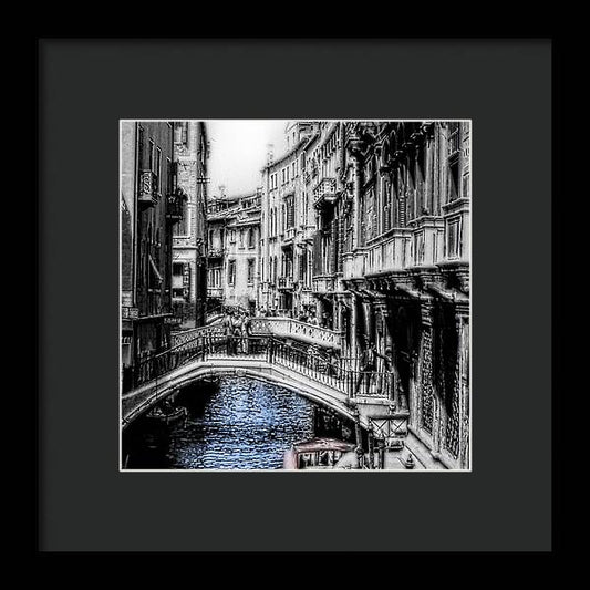 Vintage Venice Canal - Framed Print