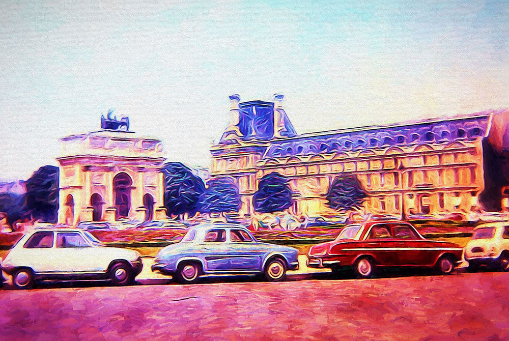 Vintage Parking Outside The Museum Digital Image Download