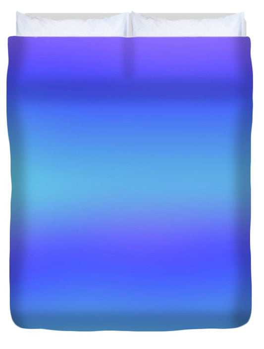violet To Sky Blue Gradient - Duvet Cover