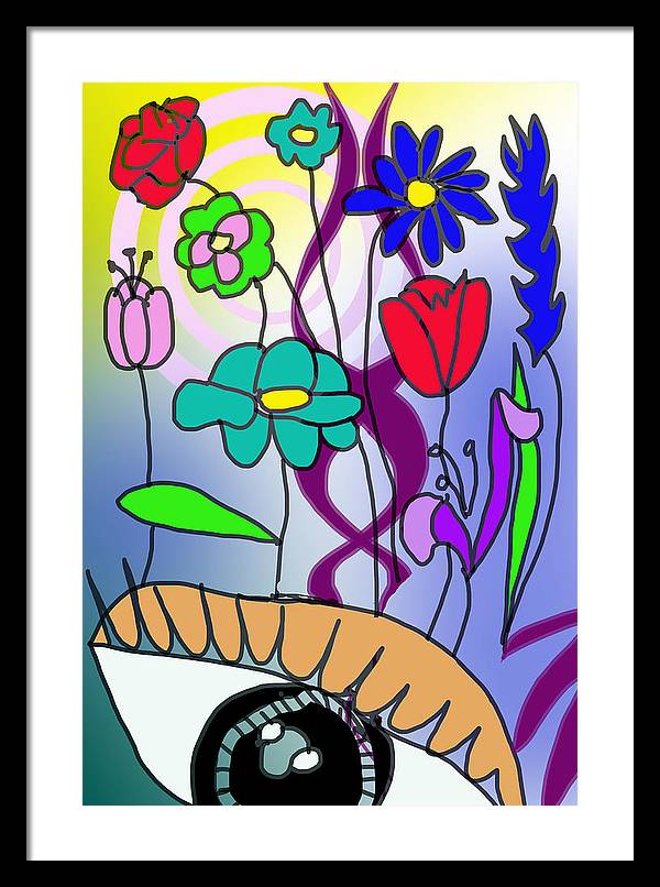 Watching The Flowers Grow - Framed Print