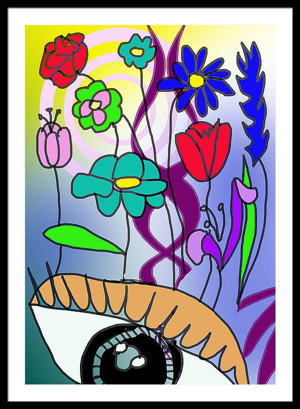 Watching The Flowers Grow - Framed Print