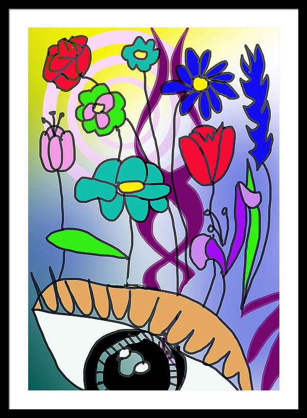 Watching The Flowers Grow - Framed Print