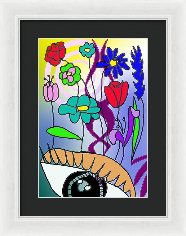 Watching The Flowers Grow - Framed Print