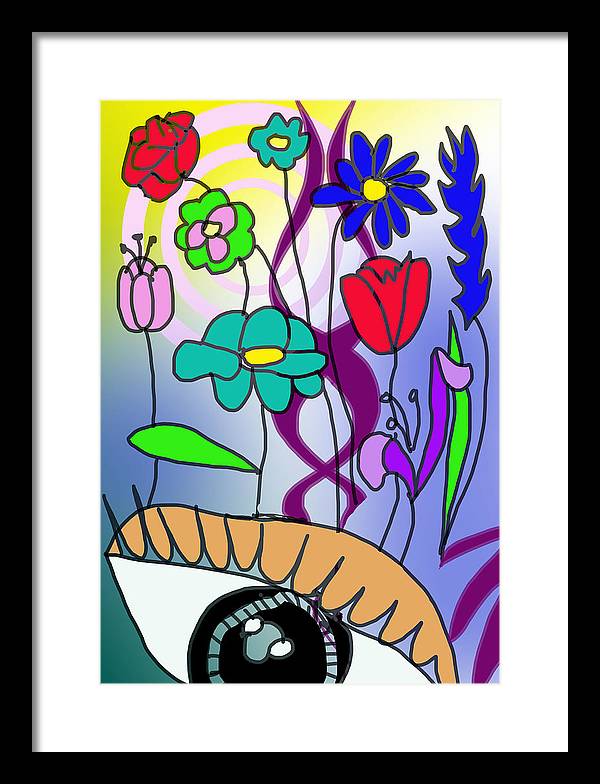 Watching The Flowers Grow - Framed Print