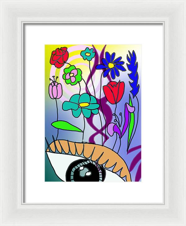 Watching The Flowers Grow - Framed Print
