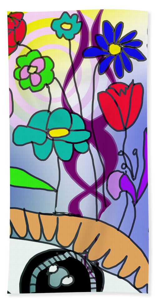 Watching The Flowers Grow - Beach Towel