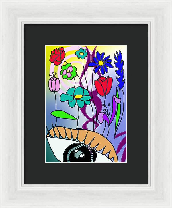 Watching The Flowers Grow - Framed Print