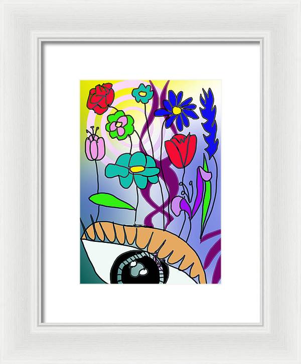 Watching The Flowers Grow - Framed Print
