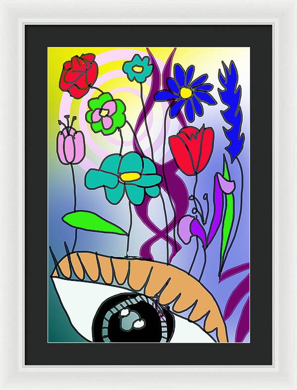 Watching The Flowers Grow - Framed Print