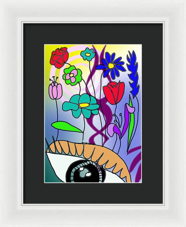 Watching The Flowers Grow - Framed Print